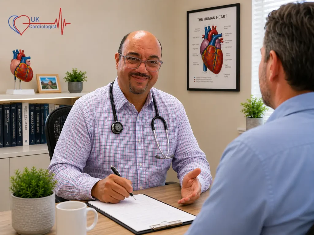 Private face-to-face cardiology consultation with Dr Salam Salloum